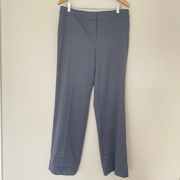 ST JOHN Gray High Waisted Wide Leg Trousers FLAWED - Picture 2 of 15